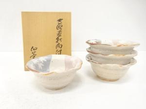 仙山窯造　志野　春秋　向付　4客揃